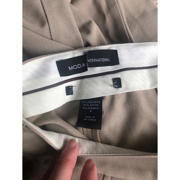 Moda international Beige dress pants - Picture 3 of 3
